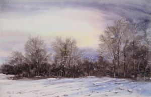 Vor dem Schneefall, Aquarell, 44 x 27 cm, 2010